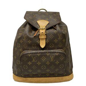 Auth LOUIS VUITTON Montsouris GM Monogram Backpack Monogram Canvas